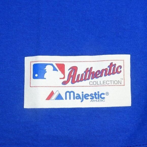 MLB Chicago Cubs Majestic Blue T-Shirt Large - Picture 2 of 5